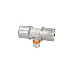 Pièce en T à sertir S Uponor réduite Ø50mm-Ø40mm-Ø50mm