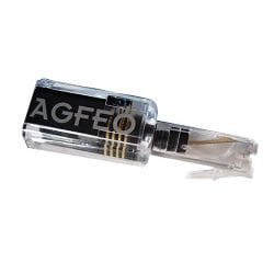 AGFEO 6100462 répartiteur téléphonique Noir, Transparent