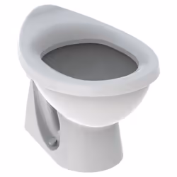 WC au sol en céramique à fond creux pour bébés. Avec brie. Type 1, volume total 5L, selon EN 997.Sortie horizontale.