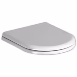 Siège de toilette Geberit Courreges couleur blanc charnières chromées longueur : 385 mm largeur : 465 mm hauteur : 50 mm