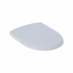 Description générale Abattant de WC Geberit Renova en Duroplast, de couleur blanche, avec fixation par le haut et charnières  ...