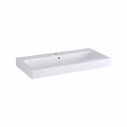 Geberit iCon lavabo blanc 90 x 48,5 cm avec trop-plein avec trou pour robinet combinable avec les meubles sous-lavabo 840290, ...