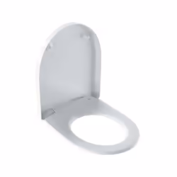 Siège de WC Geberit iCon avec couvercle blanc, selon DIN 19516 Charnières : métal, avec dispositif dabaissement automatique