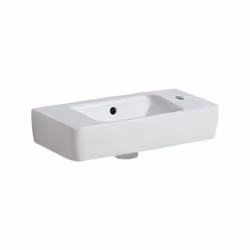 avec trop-plein avec trou de robinetterie à droite 500x250 mm combinable avec les meubles sous lave-mains 862250, 862251
