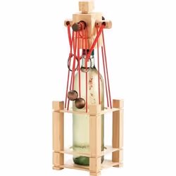 Jeu de casse-tête en bois pour bouteille - PLAYTASTIC - Difficulté difficile - Pour adultes - Marron