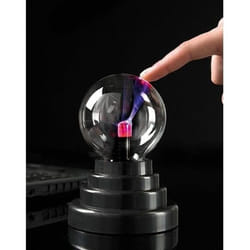 Boule Plasma - PEARL - USB - 14 cm - Verre - Bleu et Violet