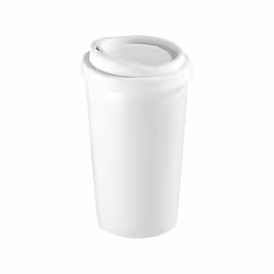 Rosenstein & Söhne Coffee To Go, Blanc, Vitrocéramique, Vitrocéramique, Silicone, Café, 250 ml