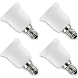 Adaptateur - LUNARTEC - E14 vers E27 - Pack de 4 - Plastique - Intérieur