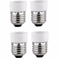 Adaptateur - LUNARTEC - E27 vers E14 - Pack de 4 - Plastique - Intérieur