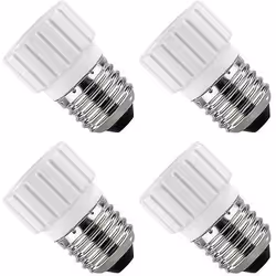 Adaptateur - LUNARTEC - GU10 vers E27 - Pack de 4 - Céramique - Intérieur