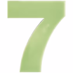 Numéro de maison phosphorescent - 7