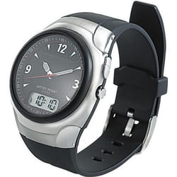 Montre bracelet radio pilotée - ST. LEONHARD - RC-1240.duo - Double affichage - Acier - Noir