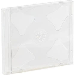Boîtiers range-CD doubles - PEARL - transparents - ultra-fins - pack de 10