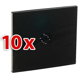 Boîtiers range-CD doubles - PEARL - Ultra-fins 7mm - Noir - Pack de 10 - 2 emplacements