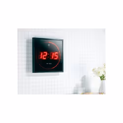 Horloge digitale radio-pilotée ROUGE