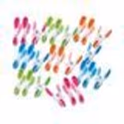25 pinces à linge soft grip - 4 couleurs
