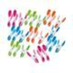 25 pinces à linge soft grip - 4 couleurs