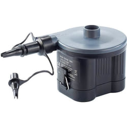 Gonfleur électrique - INFACTORY - Modèle portable - 3 embouts inclus - Idéal pour camping - Noir