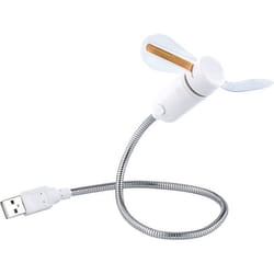 Ventilateur USB - PEARL - Programmable - 8 messages - Col de cygne - Silencieux