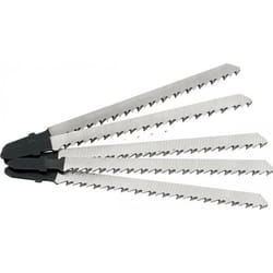 Set de lames pour scie sauteuse - AGT - AW-18.st - 5 lames en acier - Découpes précises - Bois