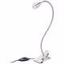 Lampe à pince - LUNARTEC - LED 3W - Col de cygne flexible - Gris