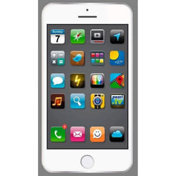 Serviette de bain - PEARL - Smartphone - Microfibre - 170 x 100 cm - Blanc