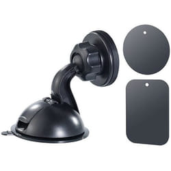 Support à smartphone - CALLSTEL - Modèle avec ventouse - Aimant ultra puissant - Noir - Métal