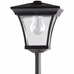 Lampadaire de jardin solaire - LUNARTEC - 200 cm - Aluminium - Noir - LED