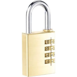 Cadenas - MARQUE - 4 chiffres - Laiton - 38 mm - Double verrouillage