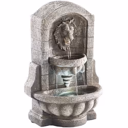 Fontaine dintérieur - inFactory - Fontaine au Lion - Éclairage LED - Humidifie lair - Plusieurs bassins