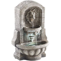 Fontaine dintérieur - inFactory - Fontaine au Lion - Éclairage LED - Humidifie lair - Plusieurs bassins
