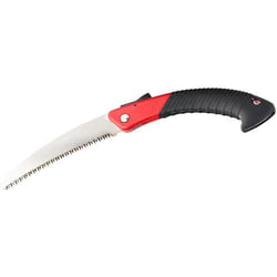 Scie égoïne - AGT - Pliable - Acier carbone - Poignée caoutchouc - 180 mm lame