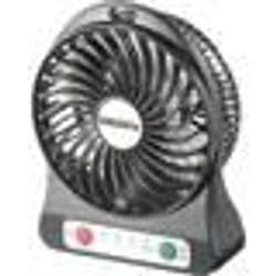 Ventilateur de table sans fil USB 2 en 1 - PEARL - 3 niveaux - Gris