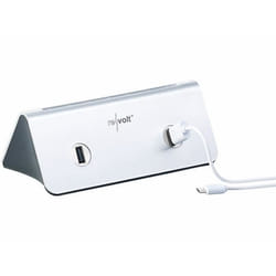Batterie pour bureau 10.000 mAh avec 4 ports USB - REVOLT - PB-104.t - Blanc - LiPo