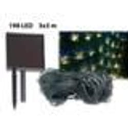 Filet lumineux solaire - LUNARTEC - 3 x 3 m - 198 LED blanc chaud - Énergie solaire - Jardin