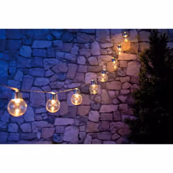 Guirlande lumineuse solaire à LED design ampoule classique - 380m