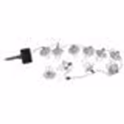 Guirlande lumineuse solaire à LED - LUNARTEC - 10 lanternes en métal - Blanc chaud - Extérieur - Vintage