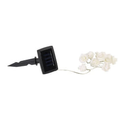 Guirlande lumineuse solaire à LED - Lunartec - 10 ampoules - Blanc chaud - Résistante à leau - 3 m