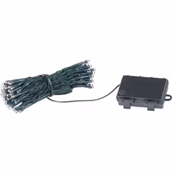 Guirlande lumineuse pour extérieur - LUNARTEC - 10 m - Pile - LED - Blanc chaud