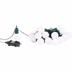 Guirlande guinguette - LUNARTEC - 475 m - 20 ampoules LED - Blanc chaud - Electrique