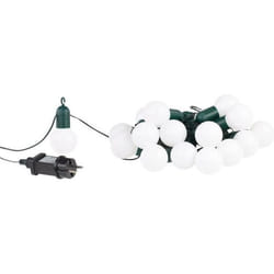 Guirlande guinguette - LUNARTEC - 475 m - 20 ampoules LED - Blanc chaud - Electrique