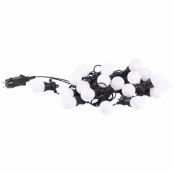 Guirlande guinguette - LUNARTEC - 20 ampoules LED 6W - Multicolore - Extérieur - Résistante à leau