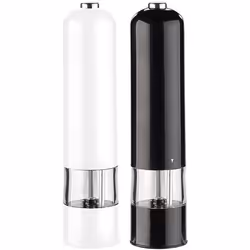 Moulin à poivre et sel électrique - Rosenstein & Söhne - N&B - Broyeur céramique - LED intégrée - 2 pièces