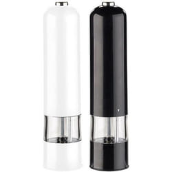 Moulin à poivre et sel électrique - Rosenstein & Söhne - N&B - Broyeur céramique - LED intégrée - 2 pièces