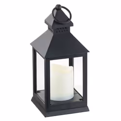 Lanterne - PEARL - Noir - 13 x 235 x 13 cm - LED vacillante - Intérieur/extérieur