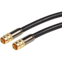 Câble vidéo coaxial - Auvisio - 105 dB - Blindage renforcé - Connecteur doré 24 carats - 1 m