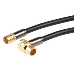 Câble satellite - Auvisio - 1 m - Blindage renforcé - Connecteur type F - Coudé
