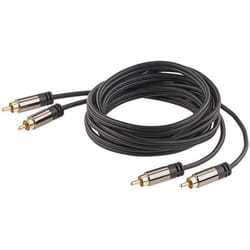 Câble stéréo Premium Cinch / Cinch mâle - Auvisio - 2 m - Double blindage - Connecteurs en métal - Fiches dorées