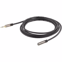 Rallonge audio stéréo - AUVISIO - 2 m - Jack 35 mm - Cuivre haut de gamme - Contacts plaqués or