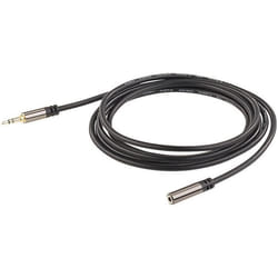 Rallonge audio stéréo - AUVISIO - 2 m - Jack 35 mm - Cuivre haut de gamme - Contacts plaqués or